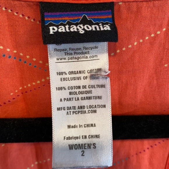 Patagonia 2 coral sleeveless dress elastic waist - Picture 6 of 10
